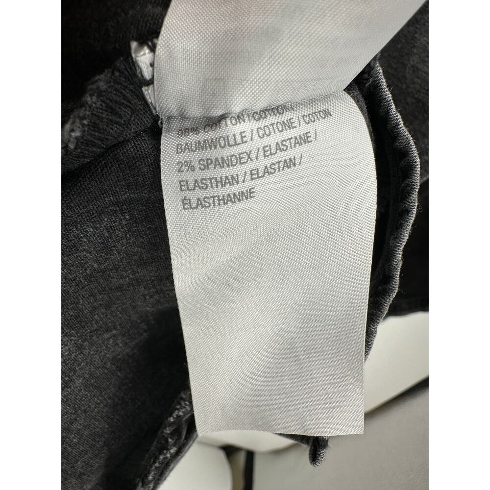 Logo Button Down Tunic Women 1X Black Washed Out Denim‎ Shirt Cotton Blend - Picture 8 of 9